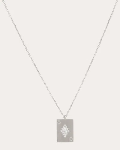 Shop Mysteryjoy Women's 18k White Gold Honneur Charms Pendant Necklace 18k Gold In Silver