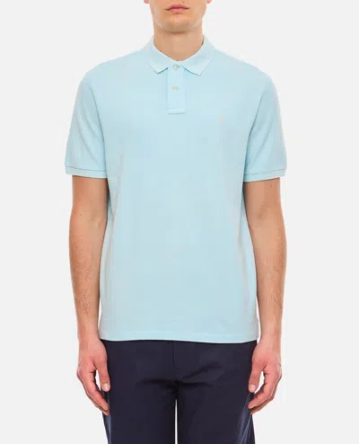 Shop Polo Ralph Lauren Cotton Polo Shirt In Sky Blue
