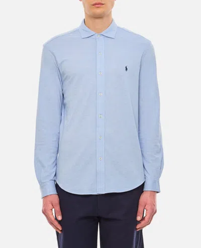 Shop Polo Ralph Lauren Sport Cotton Shirt In Sky Blue