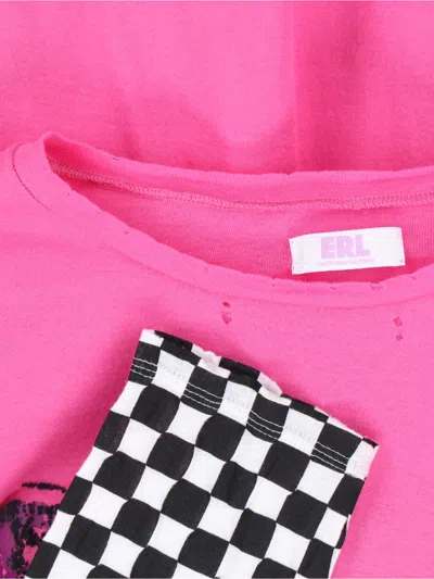 Shop Erl T-shirts And Polos In Pink