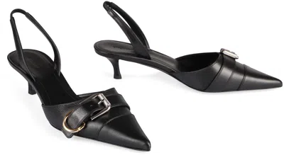 Shop Givenchy Voyou Leather Pumps In Black