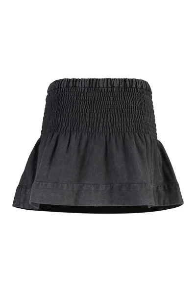 Shop Isabel Marant Étoile Pacifica Cotton Mini-skirt In Grey