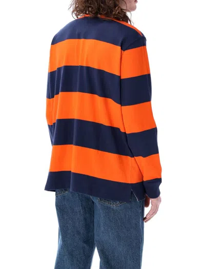 Shop Polo Ralph Lauren Classic Fit Rugby Polo Shirt In Orange Blue