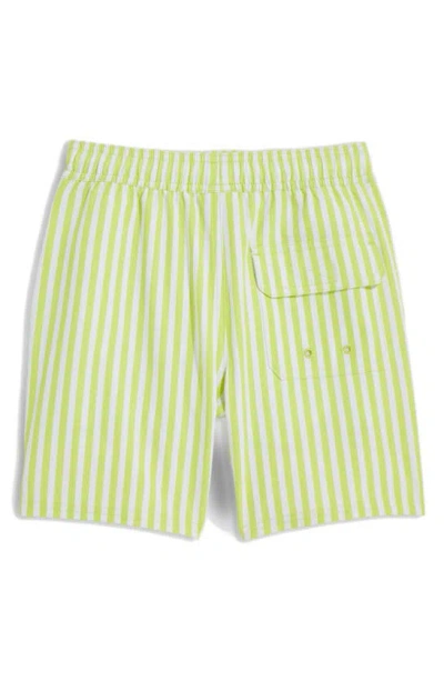 Vineyard Vines Kids' Chappy Crab Print Swim Trunks In Slim Stp Wild Lime