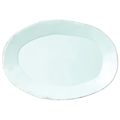 Shop Vietri Lastra Oval Platter In Blue