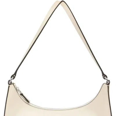 Shop Staud Women's Cream Leather Alec Shoulder Handbag In Brown
