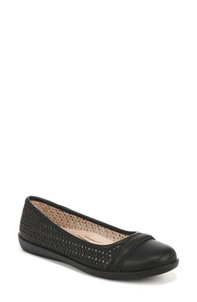 Shop Lifestride Nile Ballet Flat In Black Perforated