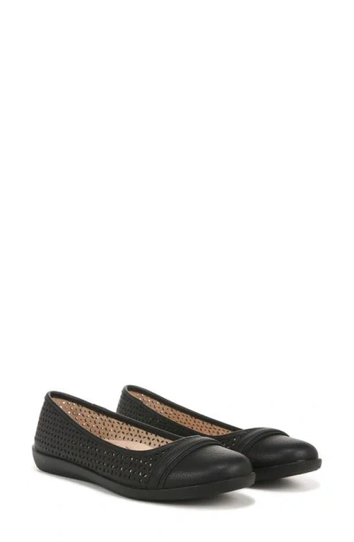 Shop Lifestride Nile Ballet Flat In Black Perforated