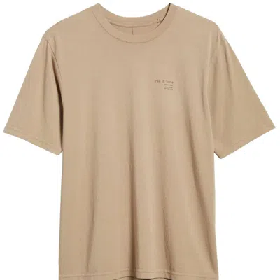 Shop Rag & Bone Men 425 Tee Short Sleeve Crew Neck Cotton T-shirt In Brown