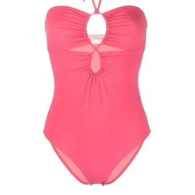 Shop Ulla Johnson Women's Minorca Maillot One Piece Swimsuit, Honeysuckle In Pink