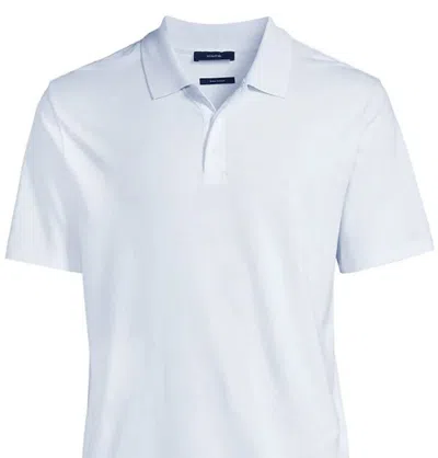 Shop Vince Men's Short Sleeves Pima Polo Glacier Light Blue Short Sleeve Cotton T-shirt