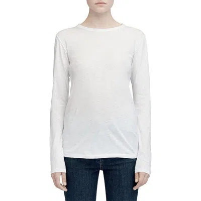Shop Rag & Bone Women's The Slub Long Sleeve White T-shirt
