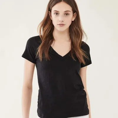 Shop Rag & Bone Women The Vee Tee Black Short Sleeve Cotton T-shirt