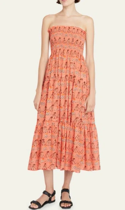 Shop Ulla Johnson Women Lucca Coverup Slipover Style Maxi Dress Rosa In Orange