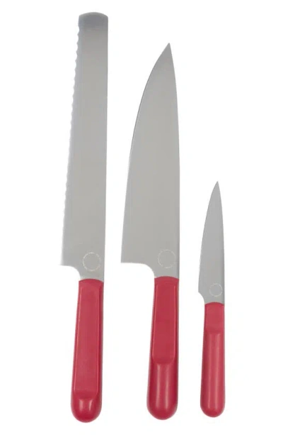 Shop Our Place 3-piece Kitchen Knife Set In Rosa