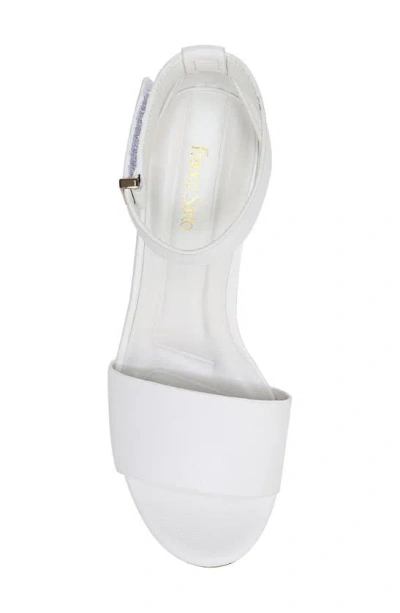Franco Sarto Clemens Ankle Strap Platform Wedge Sandal In White