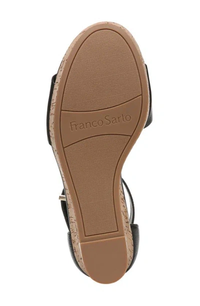 Shop Franco Sarto Clemens Ankle Strap Wedge Sandal In Black