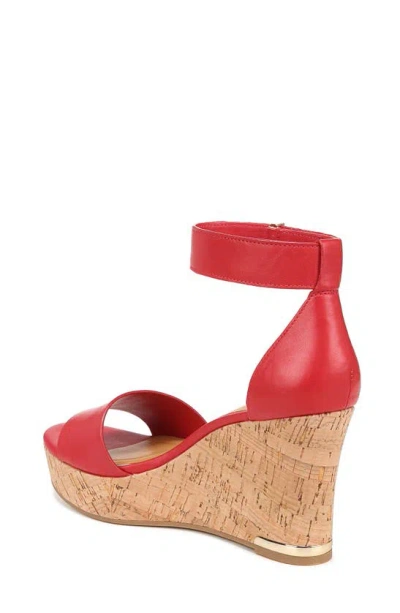 Shop Franco Sarto Clemens Ankle Strap Wedge Sandal In Cherry