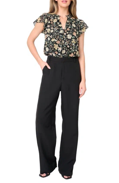 Shop Gibsonlook Lindsey High Waist Stretch Twill Stovepipe Pants In Black