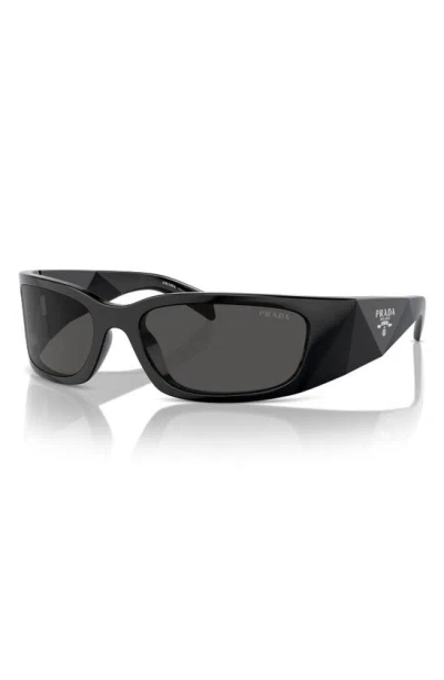 Prada 60mm Symbole Butterfly Sunglasses In Black