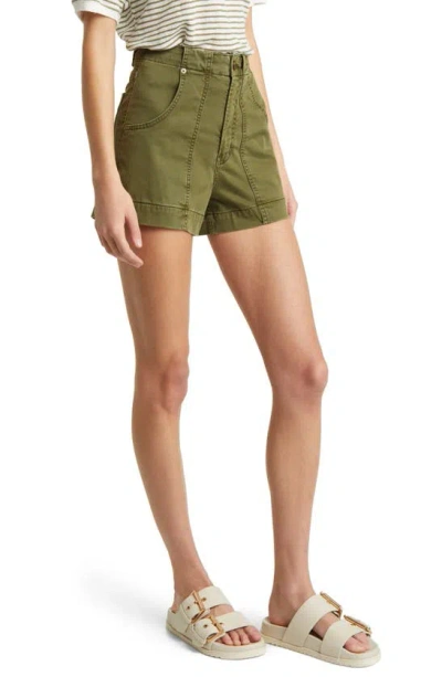 Shop Frame Clean Utility Shorts In Washed Winter Moss