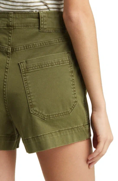 Shop Frame Clean Utility Shorts In Washed Winter Moss