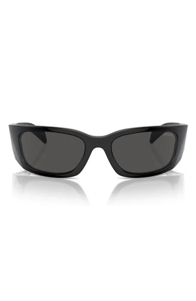Prada 60mm Symbole Butterfly Sunglasses In Black