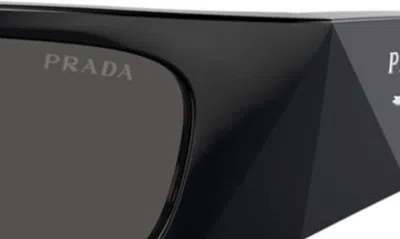 Prada 60mm Symbole Butterfly Sunglasses In Black