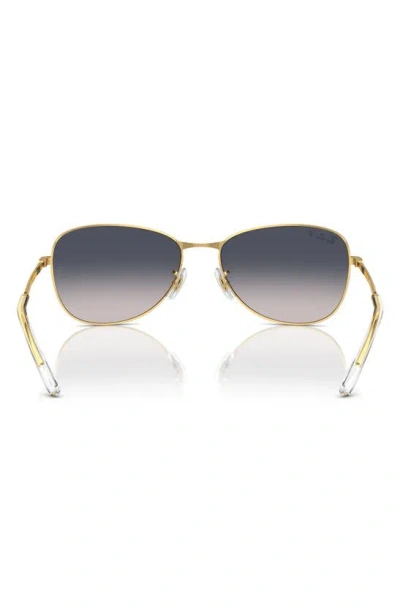 Ray Ban 56mm Polarized Pilot Sunglasses In Gold Flash