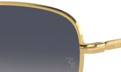 Ray Ban 56mm Polarized Pilot Sunglasses In Gold Flash