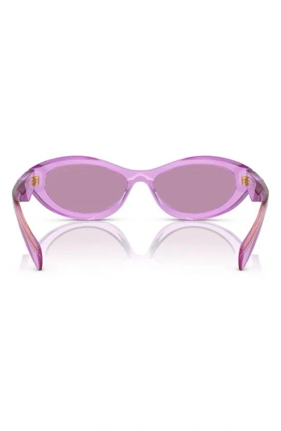 Shop Prada 55mm Irregular Sunglasses In Violet