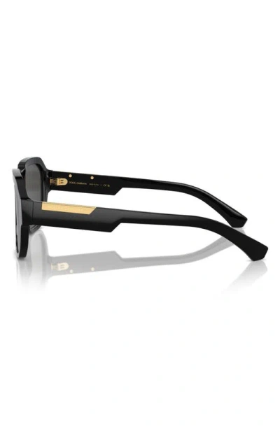 Shop Dolce & Gabbana 56mm Pilot Sunglasses In Black