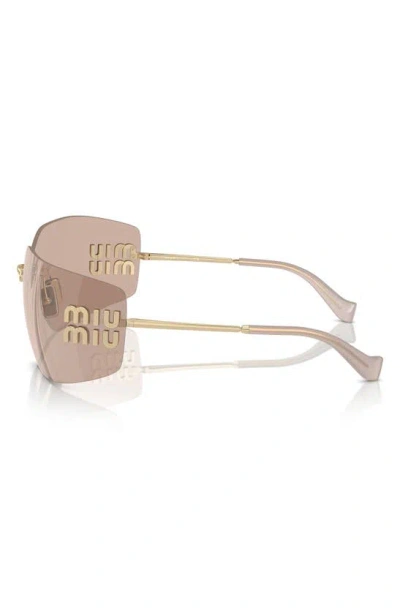 Miu Miu 80mm Oversize Irregular Sunglasses In Pale Gold
