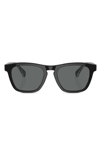 Oliver Peoples X Roger Federer R-3 51mm Polarized Pillow Sunglasses In Black