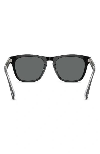 Shop Oliver Peoples X Roger Federer R-3 51mm Polarized Pillow Sunglasses In Black