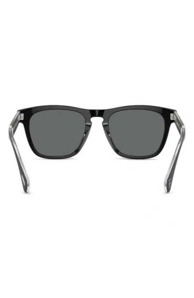 Oliver Peoples X Roger Federer R-3 51mm Polarized Pillow Sunglasses In Black
