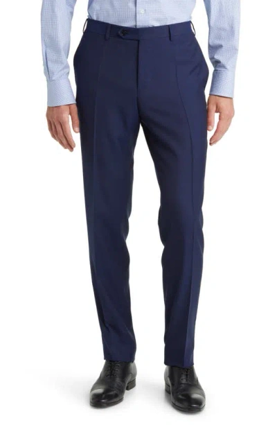Shop Canali Trim Fit Water Resistant Milano Wool Suit In Bright Blue
