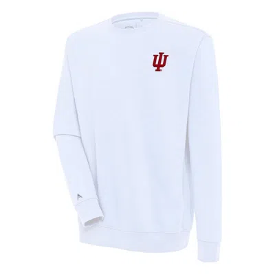Shop Antigua White Indiana Hoosiers Victory Pullover Sweatshirt