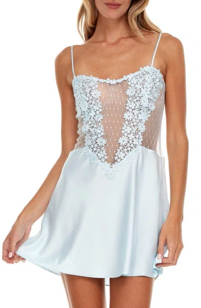 Shop Flora Nikrooz Showstopper Chemise In Ice Blue