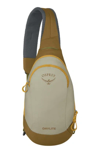 Shop Osprey Daylite Sling Backpack In Meadow Gray/ Histosol Brown