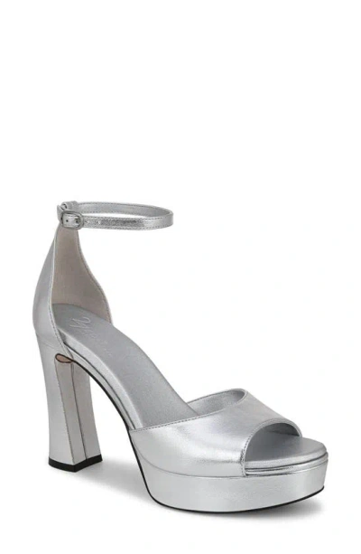 Shop 27 Edit Naturalizer Delphie Ankle Strap Platform Sandal In Silver