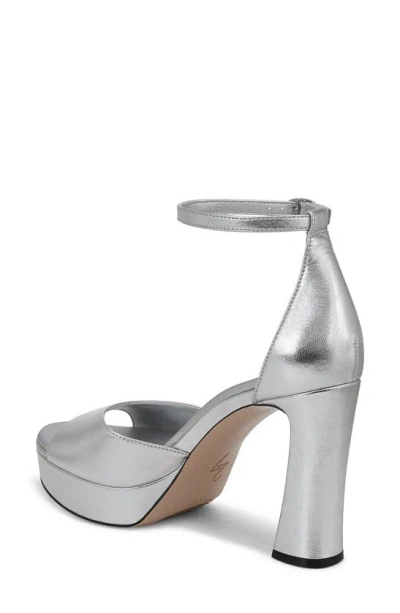 Shop 27 Edit Naturalizer Delphie Ankle Strap Platform Sandal In Silver