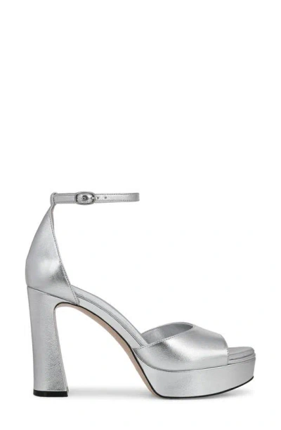 Shop 27 Edit Naturalizer Delphie Ankle Strap Platform Sandal In Silver