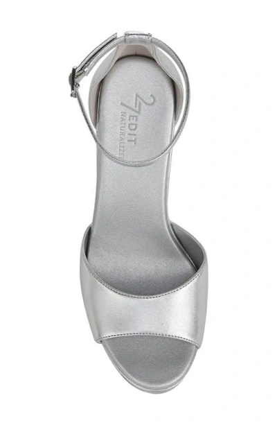 27 Edit Naturalizer Delphie Ankle Strap Platform Sandal In Silver