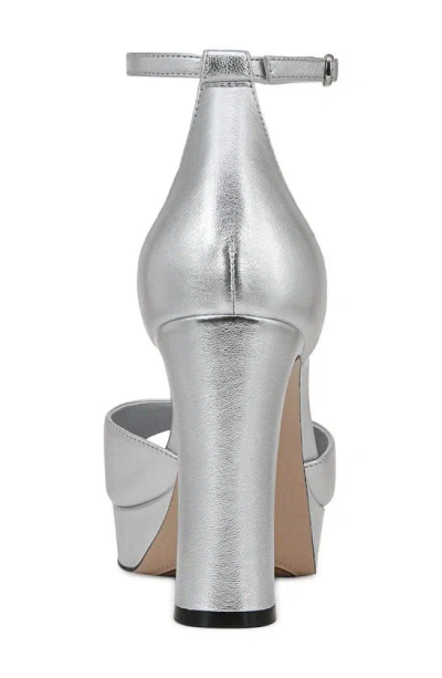 Shop 27 Edit Naturalizer Delphie Ankle Strap Platform Sandal In Silver