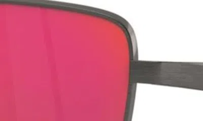 Scuderia Ferrari X  60mm Rectangular Sunglasses In Dark Gunmetal