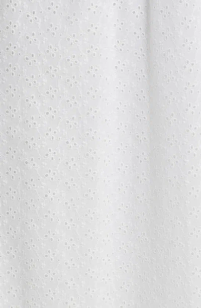 Wayf Catalina Embroidered Eyelet Cotton Maxi Skirt In Ivory