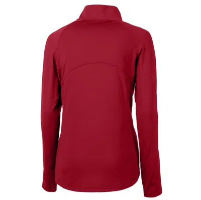 Shop Cutter & Buck Red Sacramento River Cats Adapt Eco Knit Stretch Recycled Half-zip Top