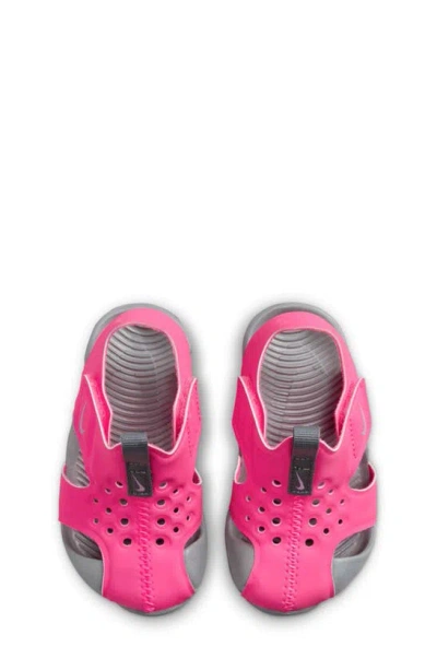 Nike Sunray Protect 2 Sandal In Hyper Pink/ Fuchsia/ Grey