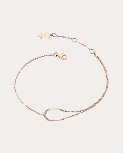 Shop Her Story Women's Four Centered Arch Bracelet In Pink